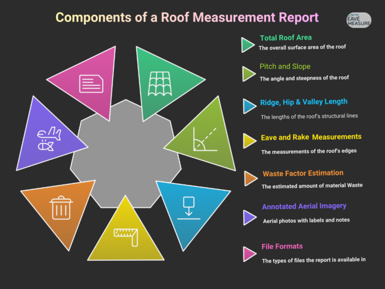 image is showing components of roof measurement report
